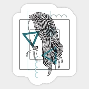 Girl with Rope hairstyle version 2 Sticker